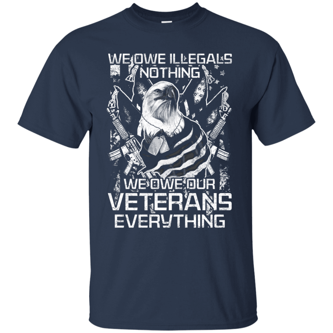 Military T-Shirt "We Owe Our Veterans Everything Men" Front-TShirt-General-Veterans Nation