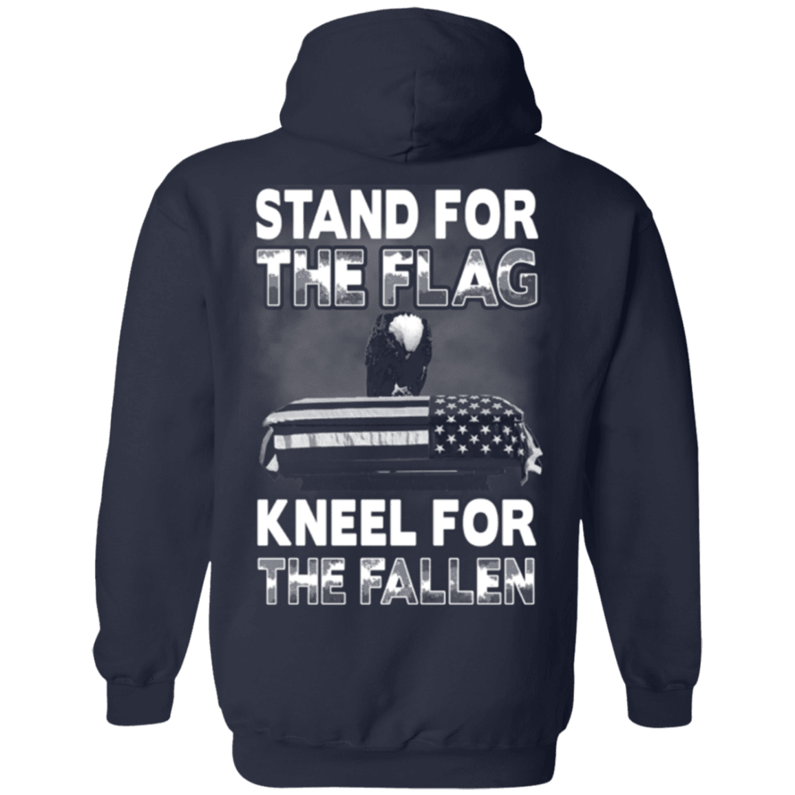 Military T-Shirt "Veteran - Stand For The Flag Kneel For The Fallen"-TShirt-General-Veterans Nation