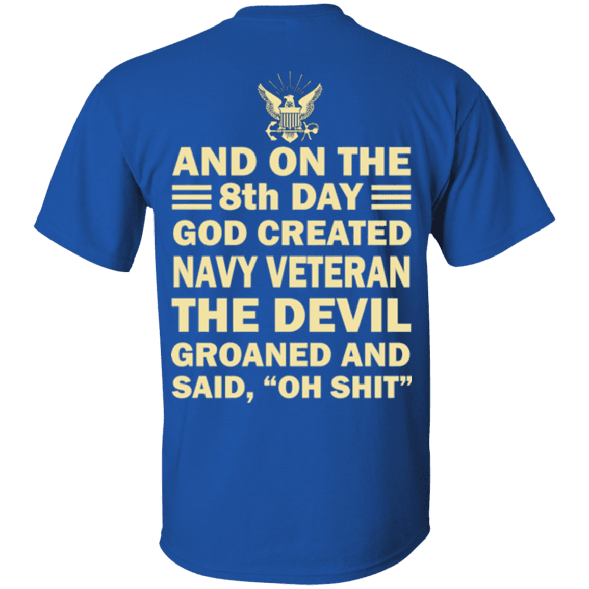 Military T-Shirt "God Created Navy Veteran"-TShirt-General-Veterans Nation
