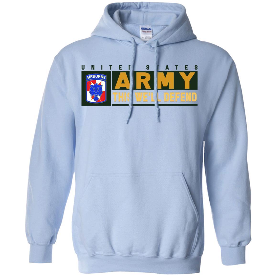 US Army 35TH SIGNAL BRIGADE W AIRBORNE TAB- This We'll Defend T-Shirt On Front For Men-TShirt-Army-Veterans Nation