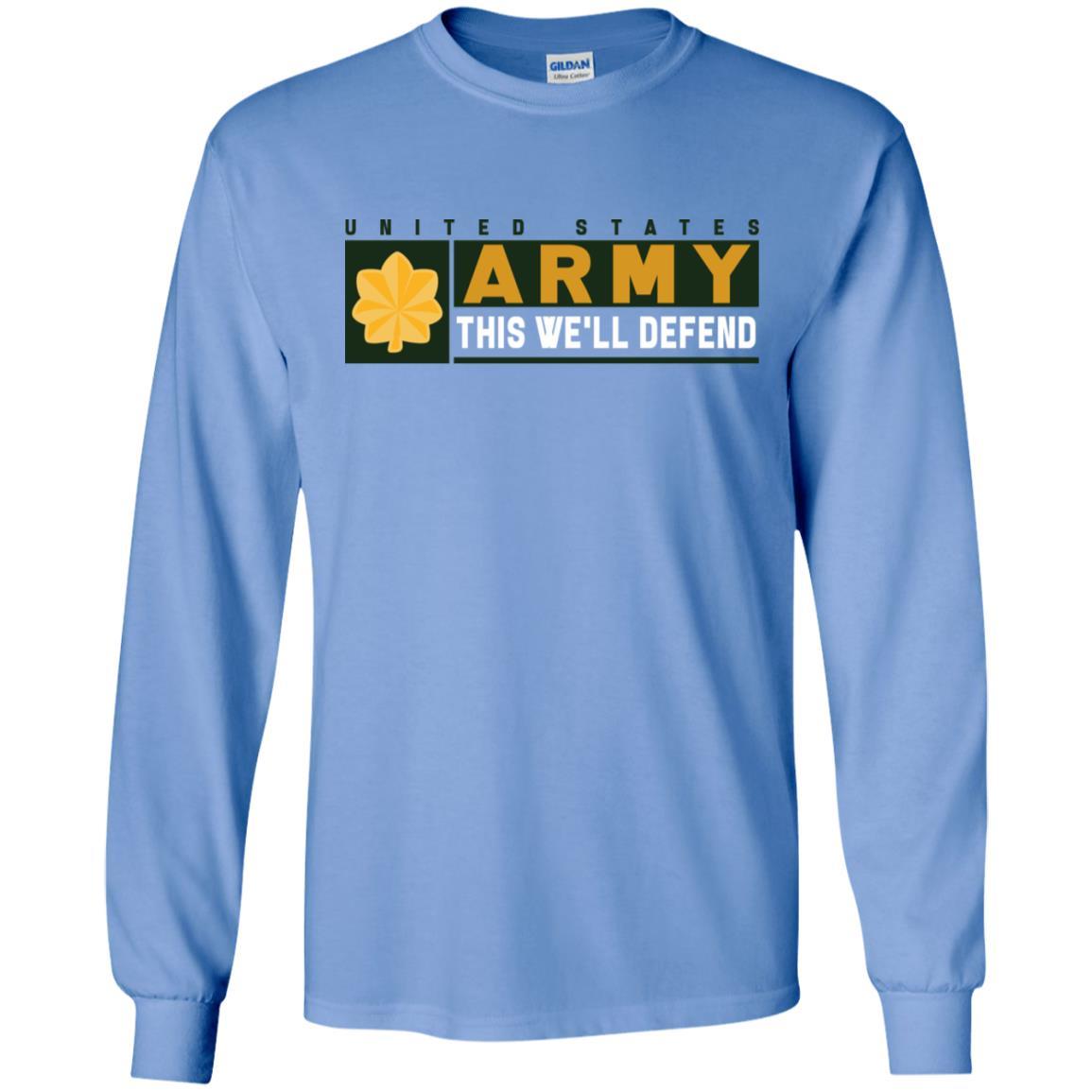 US Army O-4 This We Will Defend Long Sleeve - Pullover Hoodie-TShirt-Army-Veterans Nation