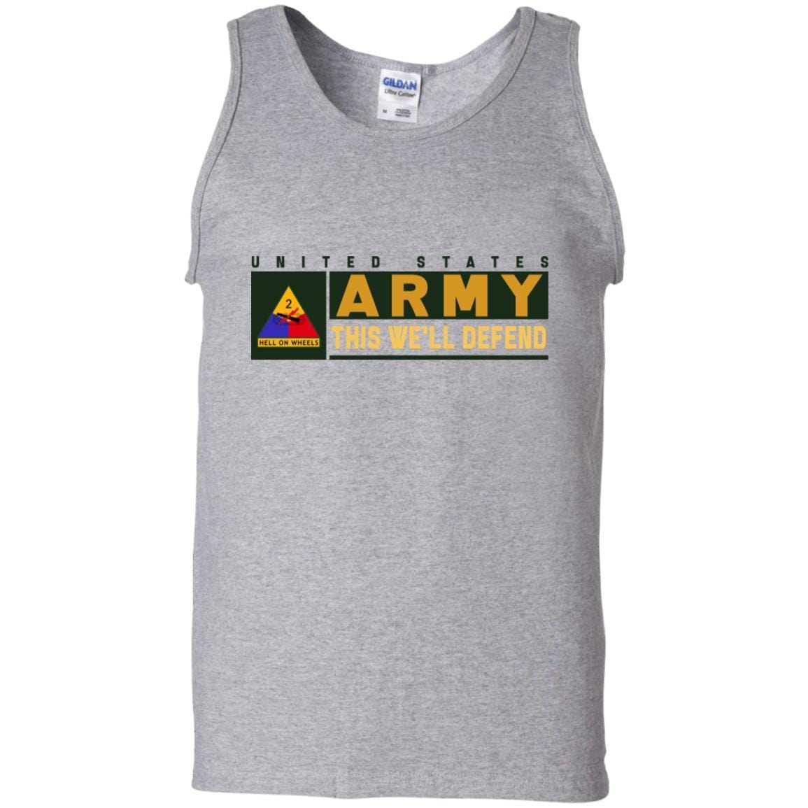 US Army 2nd Armored Division- This We'll Defend T-Shirt On Front For Men-TShirt-Army-Veterans Nation