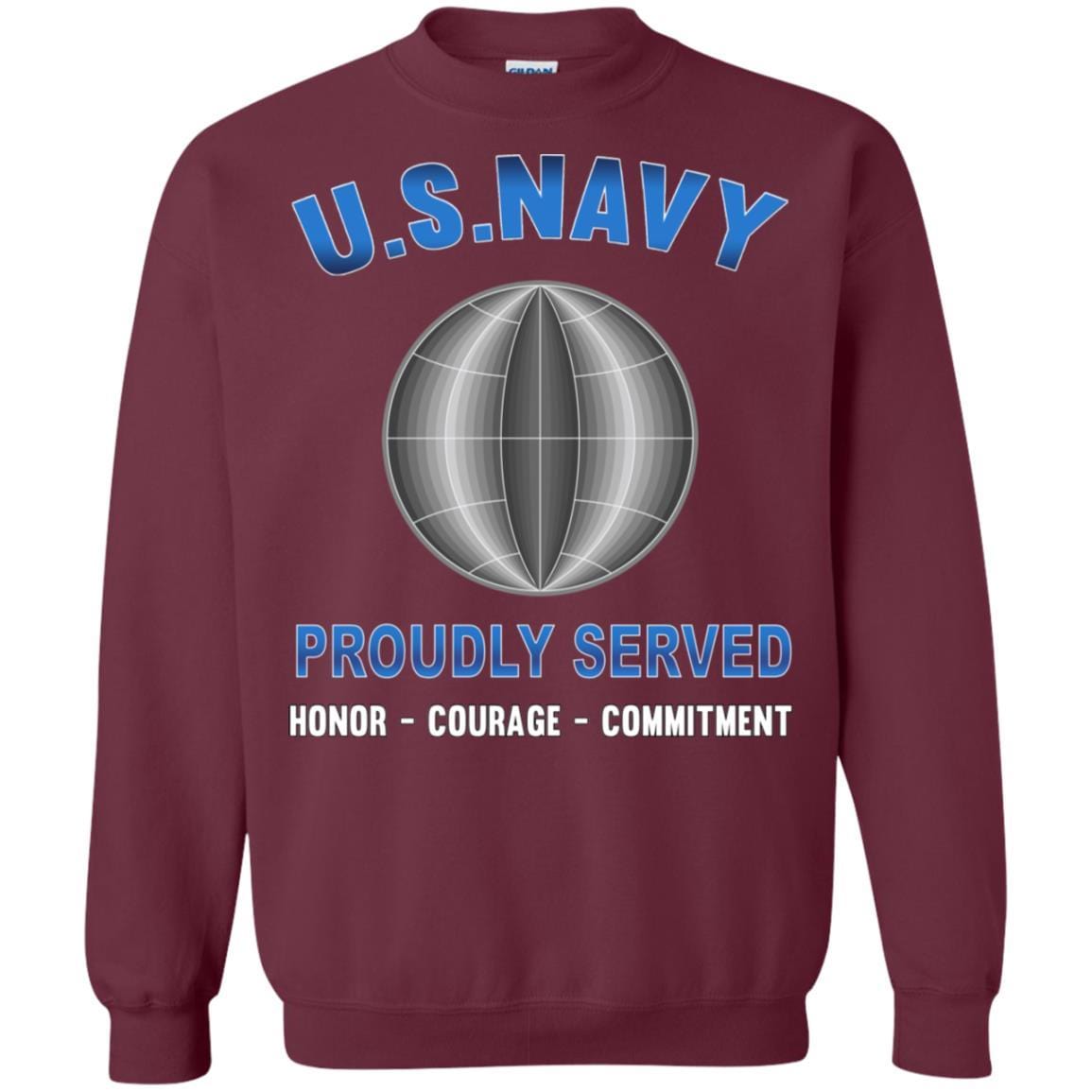 U.S Navy Electrician's mate Navy EM - Proudly Served T-Shirt For Men On Front-TShirt-Navy-Veterans Nation