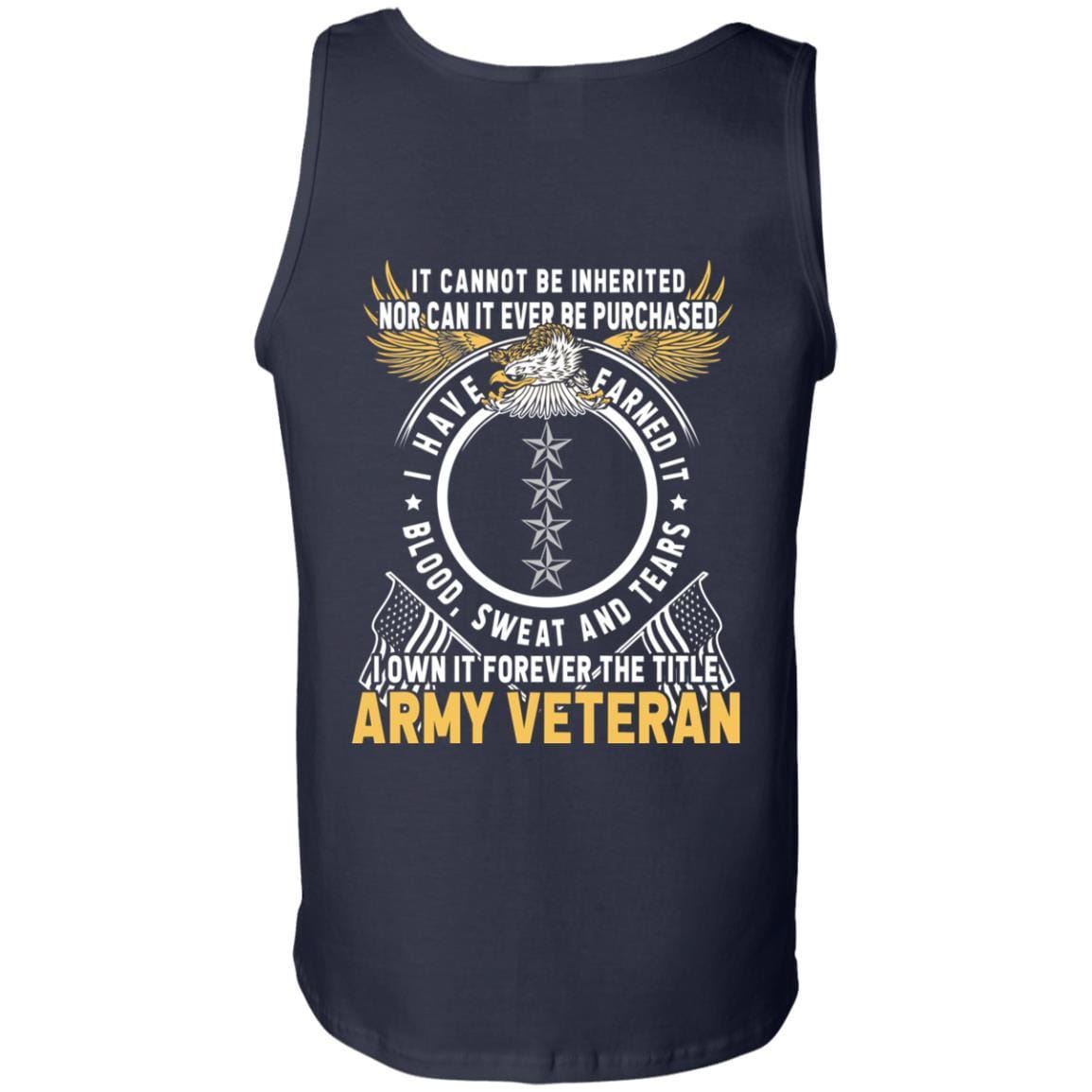US Army O-10 General O10 GEN General Officer Ranks T-Shirt For Men On Back-TShirt-Army-Veterans Nation