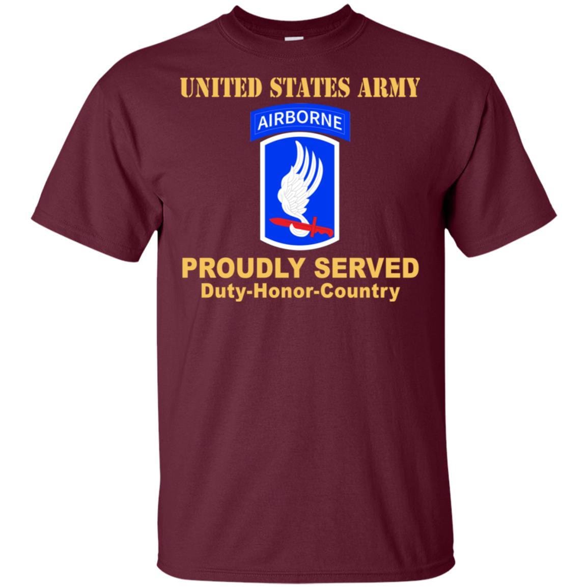 US ARMY 173RD AIRBORNE BRIGADE- Proudly Served T-Shirt On Front For Men-TShirt-Army-Veterans Nation