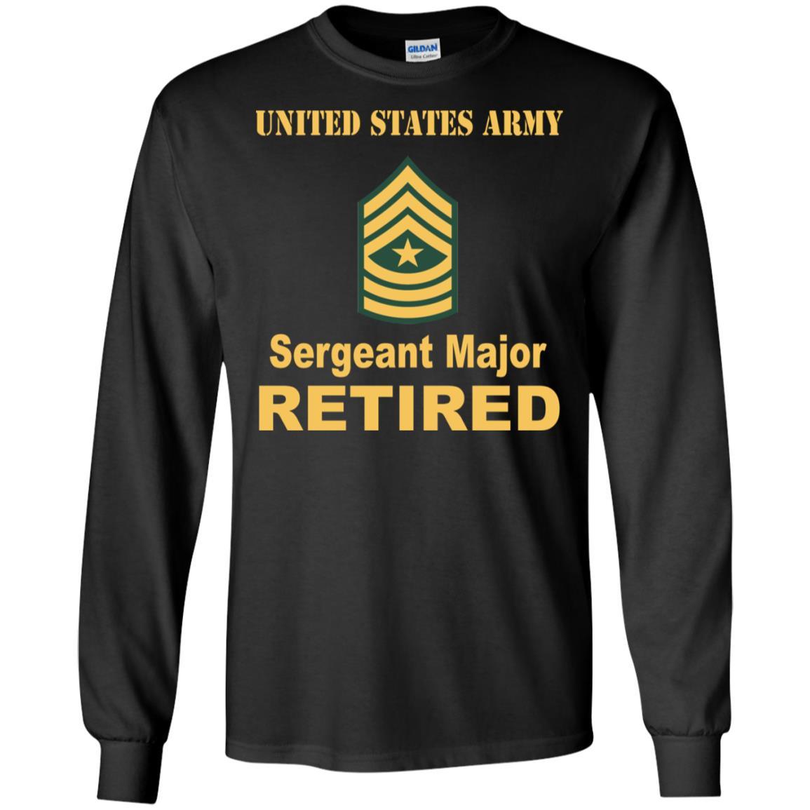 US Army E-9 Sergeant Major E9 SGM Noncommissioned Officer Retired Men T Shirt On Front-TShirt-Army-Veterans Nation