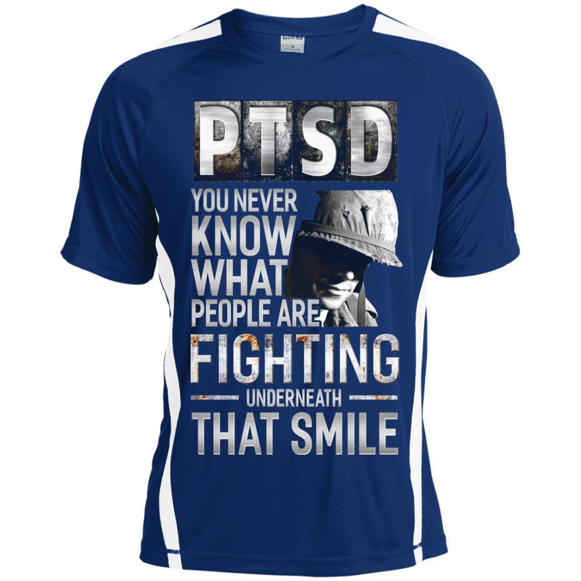Military T-Shirt "Veteran - NinjaTom PTSD Proudly Served On" Front For Men-TShirt-General-Veterans Nation