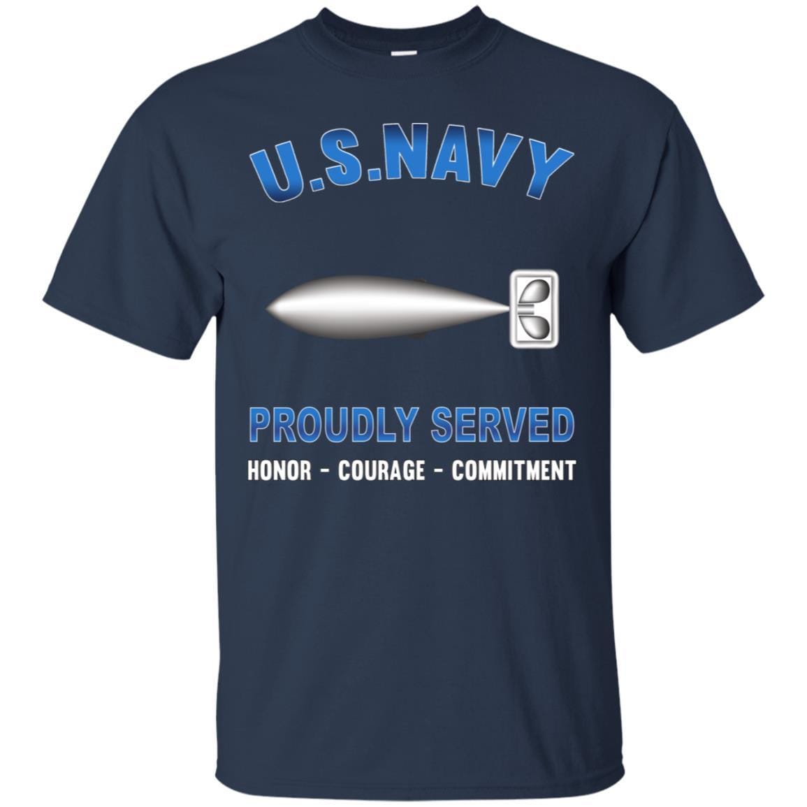 U.S Navy Torpedoman's mate Navy TM - Proudly Served T-Shirt For Men On Front-TShirt-Navy-Veterans Nation