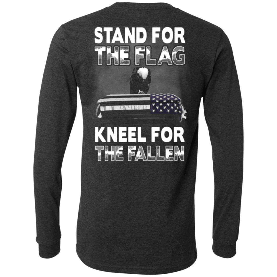 Military T-Shirt "Veteran - Stand For The Flag Kneel For The Fallen"-TShirt-General-Veterans Nation
