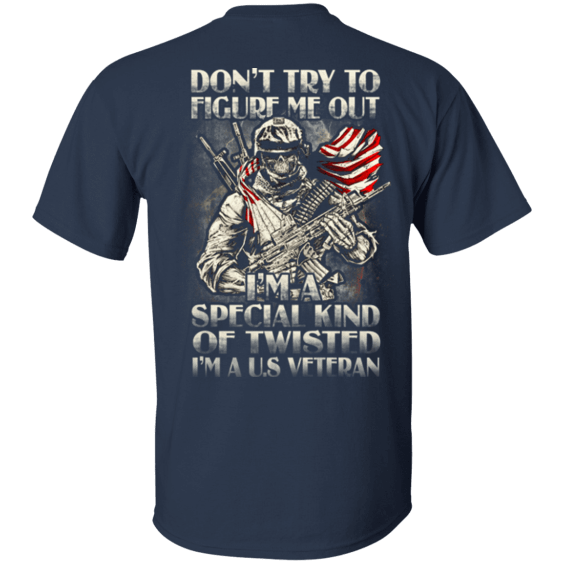 Military T-Shirt "Don't Try to Figure Me Out - I'm A US Veteran"-TShirt-General-Veterans Nation