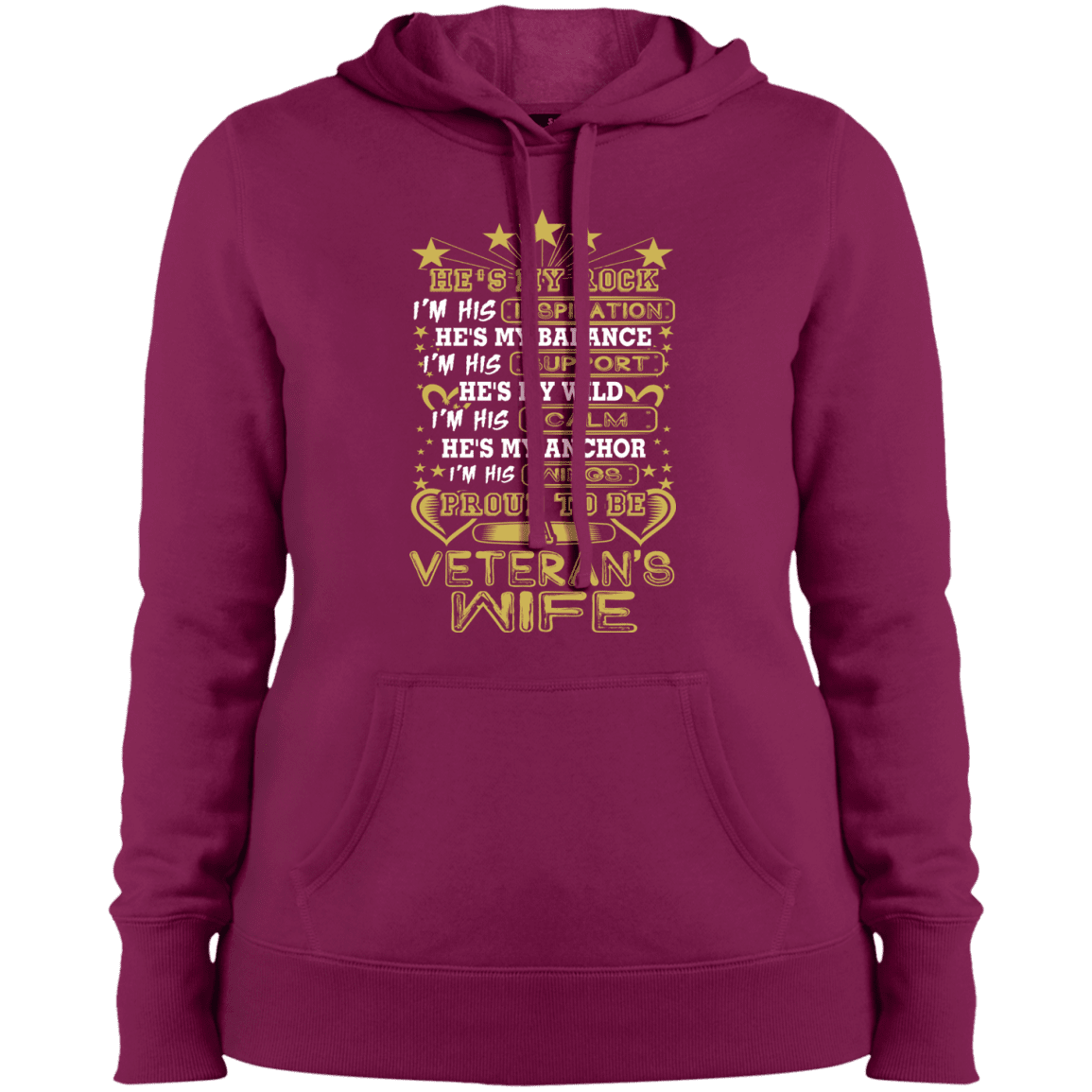 Military T-Shirt "Proud To Be A Veteran's Wife" -TShirt-General-Veterans Nation