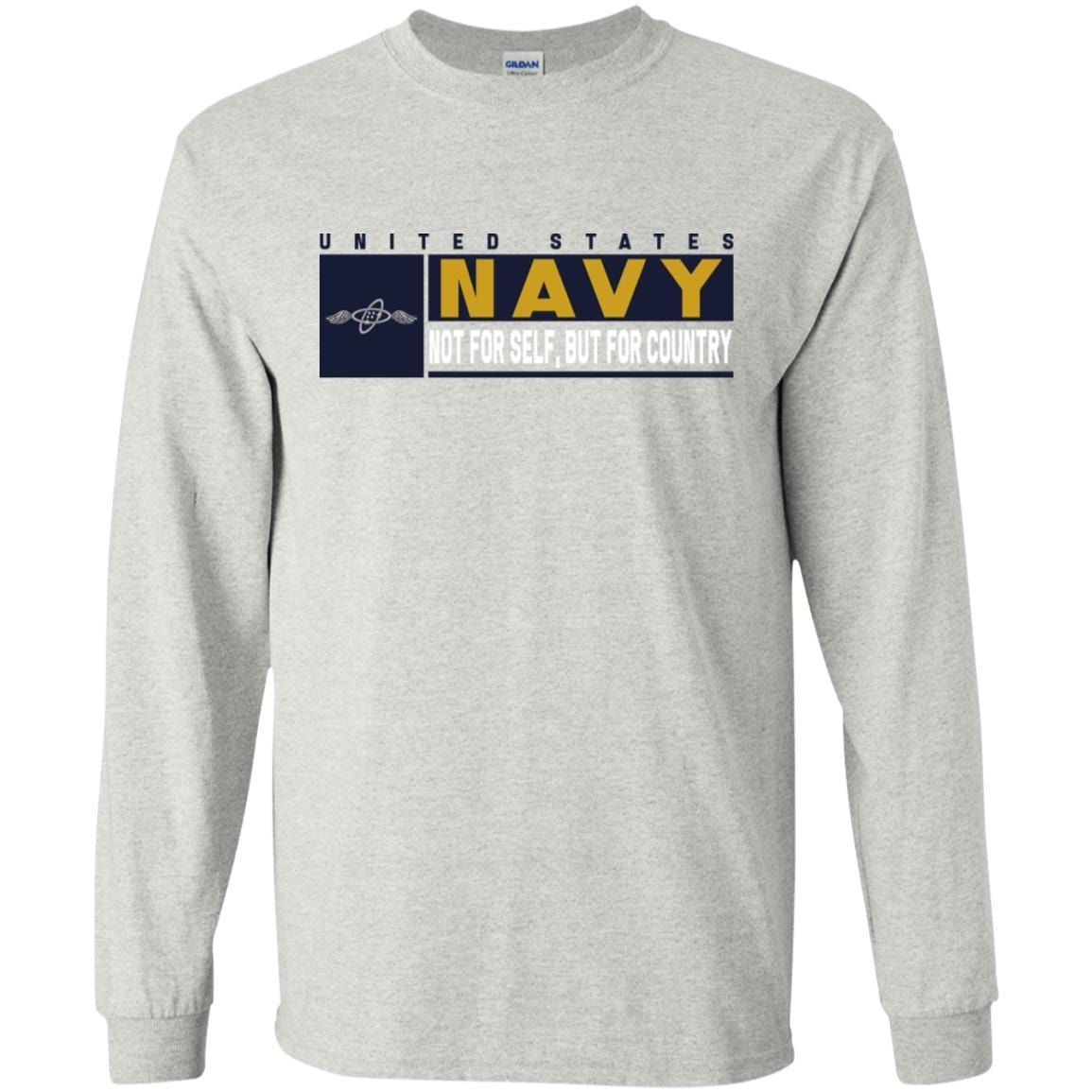Navy Aviation Electronics Technician Navy AT- Not for self Long Sleeve - Pullover Hoodie-TShirt-Navy-Veterans Nation
