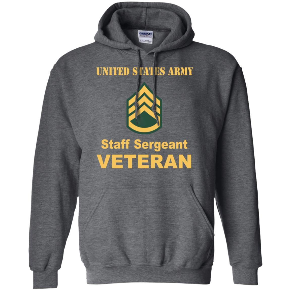 US Army E-6 Staff Sergeant E6 SSG Noncommissioned Officer Veteran Men T Shirt On Front-TShirt-Army-Veterans Nation
