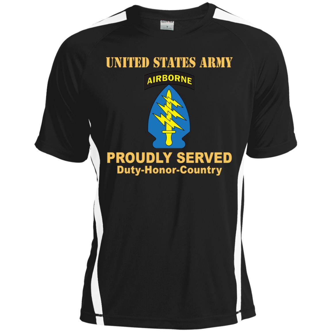 US ARMY SPECIAL FORCES GROUP CSIB- Proudly Served T-Shirt On Front For Men-TShirt-Army-Veterans Nation