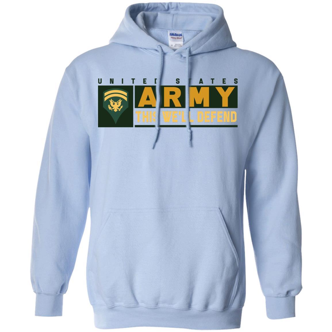 US Army E-6 SPC This We Will Defend T-Shirt On Front For Men-TShirt-Army-Veterans Nation