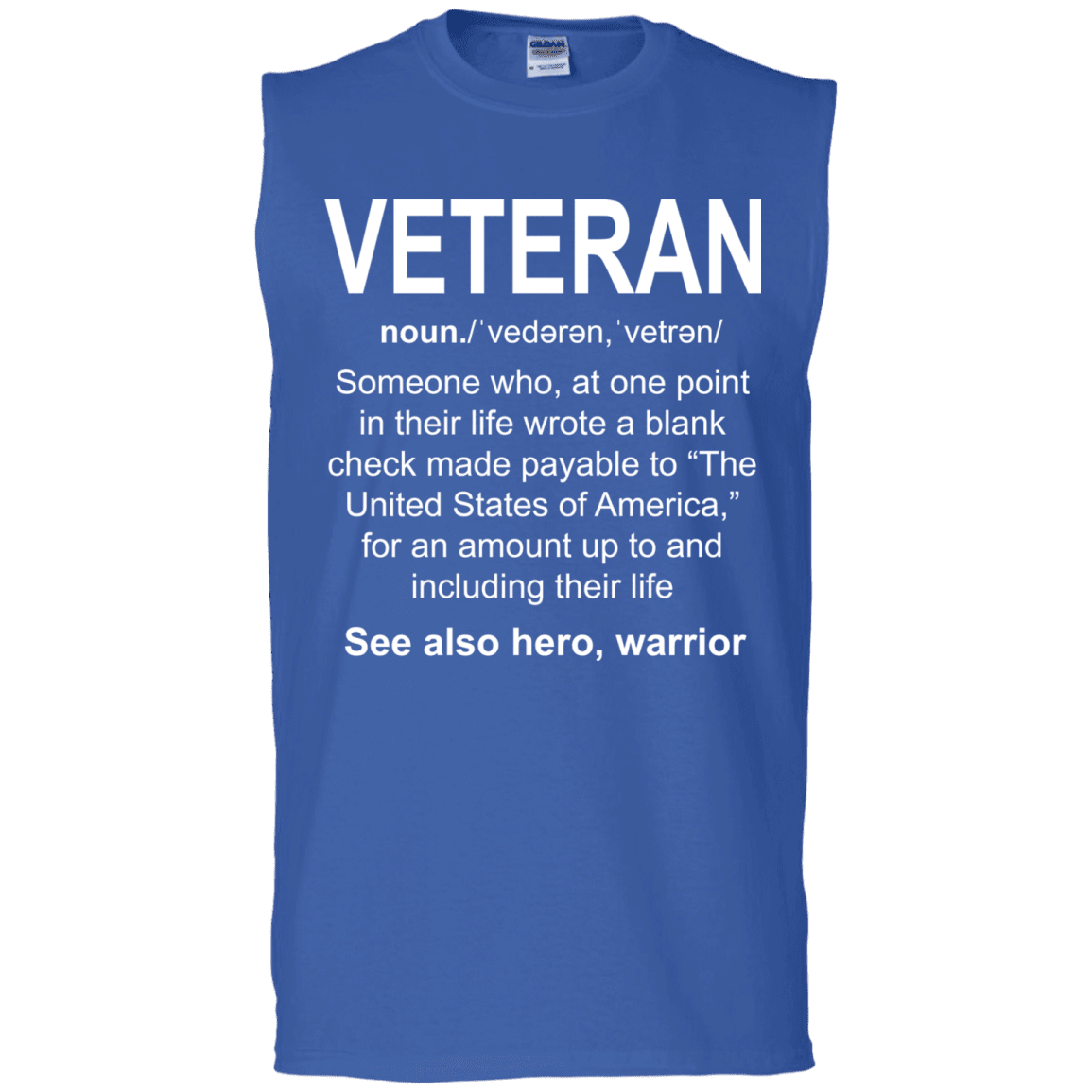 Military T-Shirt "Who Is A Veteran Men" Front-TShirt-General-Veterans Nation