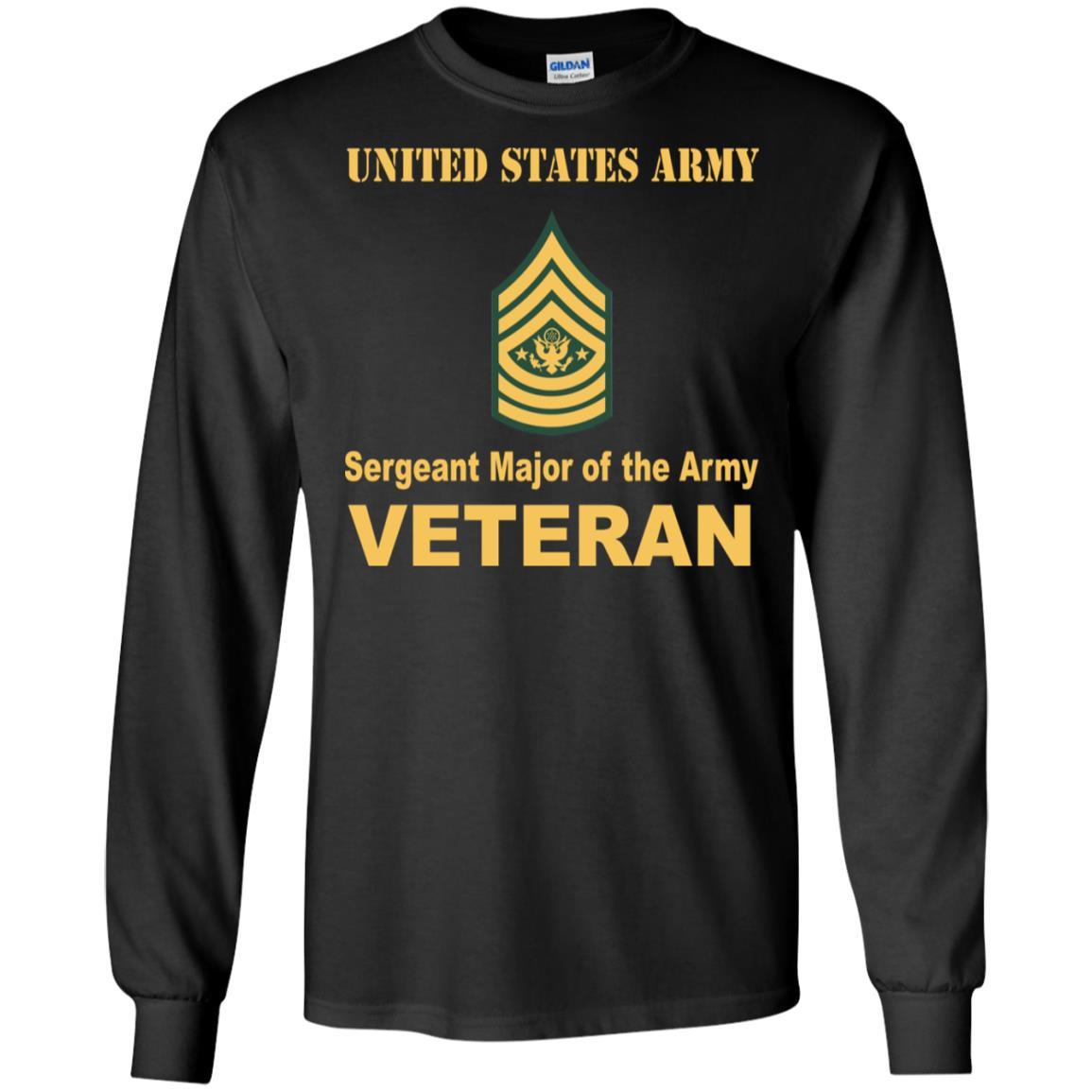 US Army E-9 Sergeant Major of the Army E9 SMA Noncommissioned Officer Veteran Men T Shirt On Front-TShirt-Army-Veterans Nation