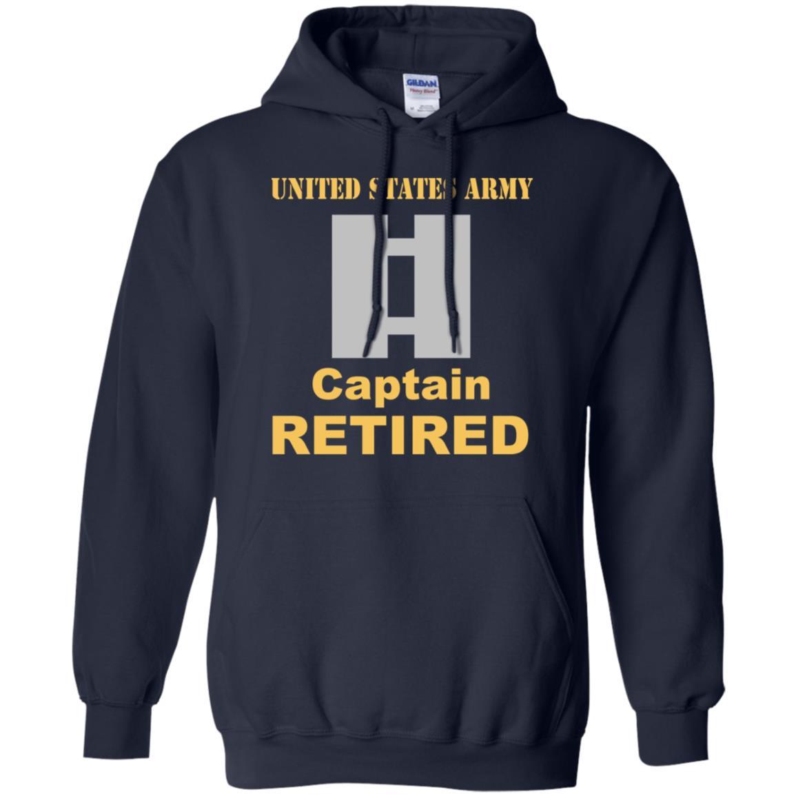 US Army O-3 Captain O3 CPT Commissioned Officer Retired Men T Shirt On Front-TShirt-Army-Veterans Nation
