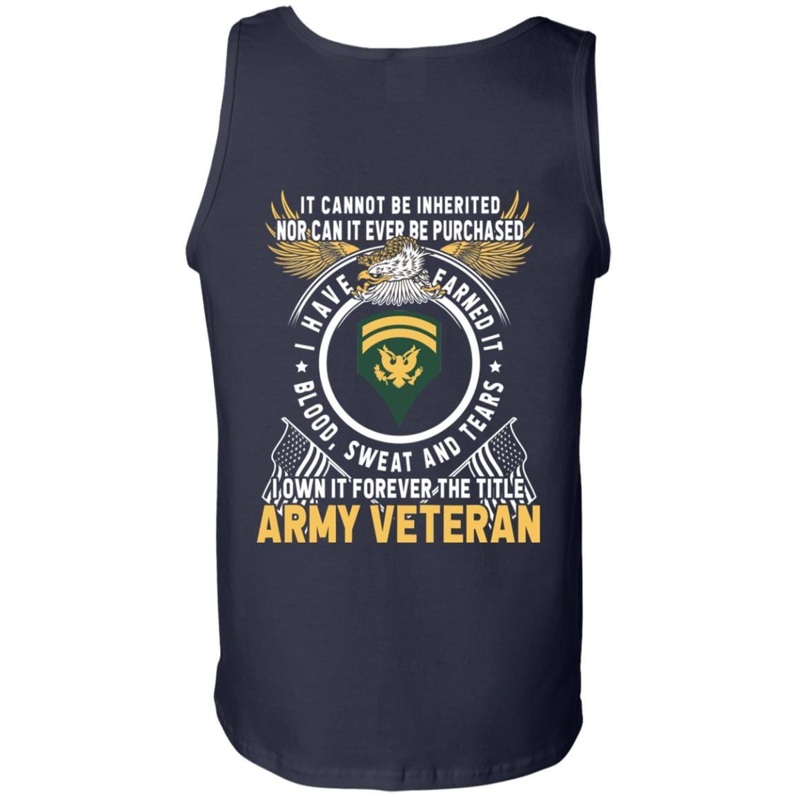 US Army E-6 SPC E6 Specialist Ranks T-Shirt For Men On Back-TShirt-Army-Veterans Nation