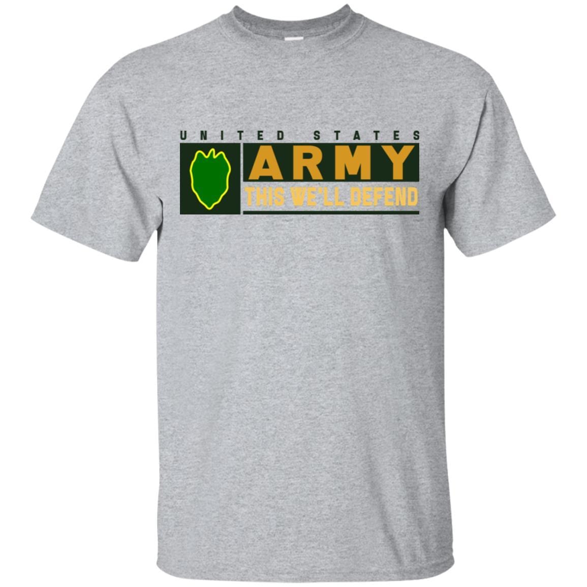 US Army 24th Infantry Division- This We'll Defend T-Shirt On Front For Men-TShirt-Army-Veterans Nation