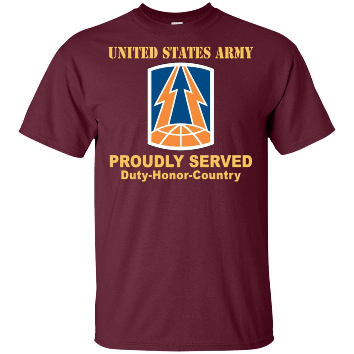 US ARMY 335TH SIGNAL COMMAND- Proudly Served T-Shirt On Front For Men-TShirt-Army-Veterans Nation