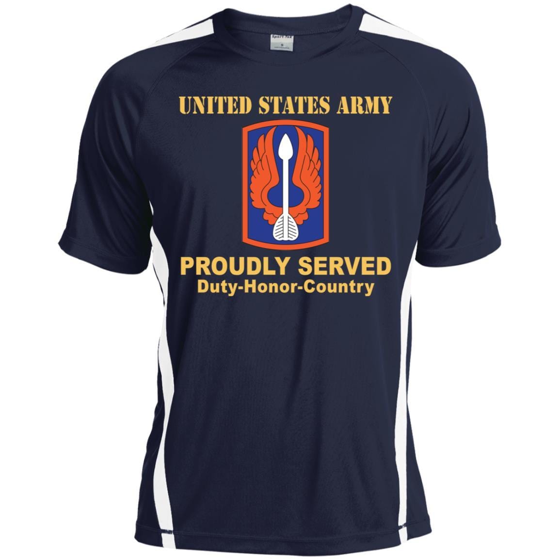 US ARMY 18TH AVIATION BRIGADE- Proudly Served T-Shirt On Front For Men-TShirt-Army-Veterans Nation