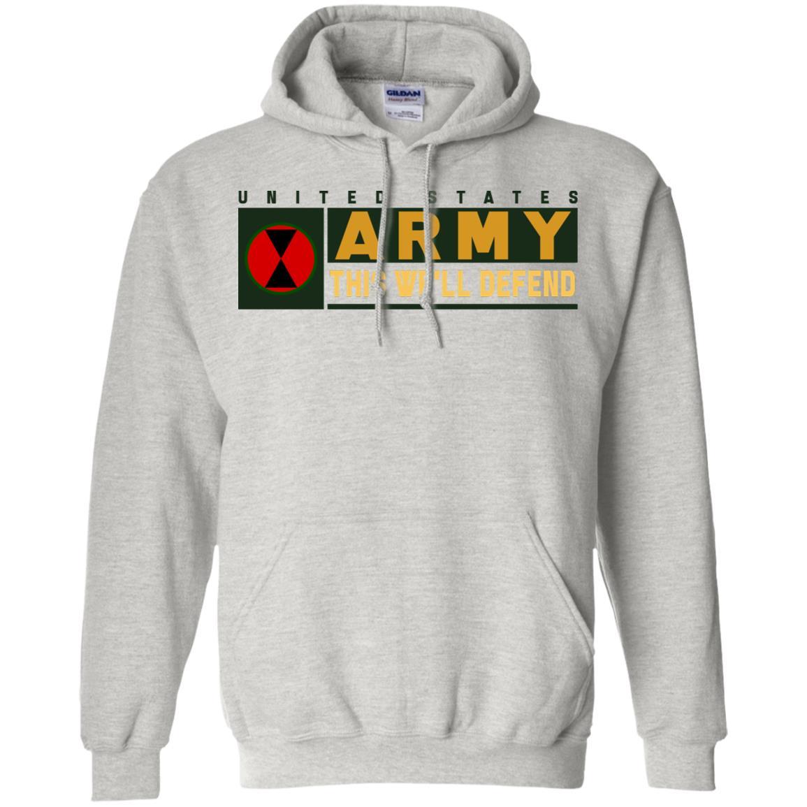 US Army 7th Infantry Division- This We'll Defend T-Shirt On Front For Men-TShirt-Army-Veterans Nation