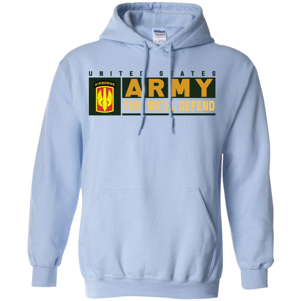 US Army 18TH FIELD ARTILLERY WITH AIRBORNE TAB- This We'll Defend T-Shirt On Front For Men-TShirt-Army-Veterans Nation