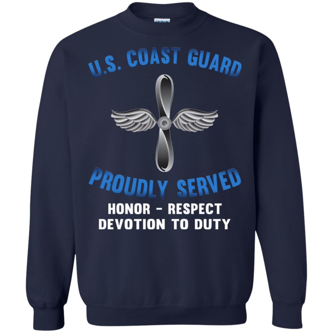 US Coast Guard Aviation Maintenance Technician AMT Logo Proudly Served T-Shirt For Men On Front-TShirt-USCG-Veterans Nation