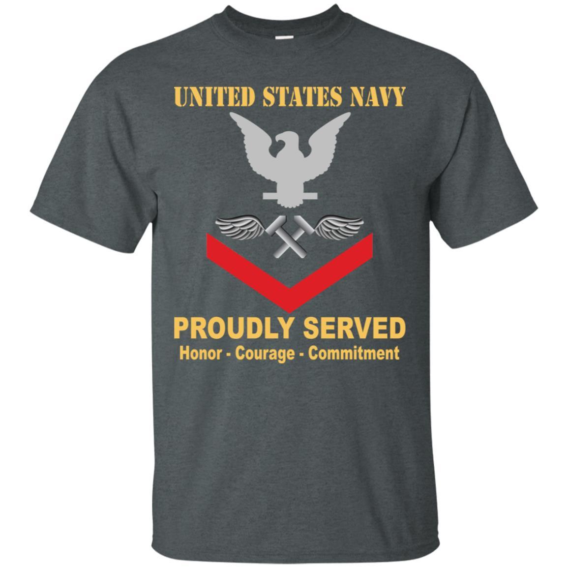 Navy Aviation Structural Mechanic Navy AM E-4 Rating Badges Proudly Served T-Shirt For Men On Front-TShirt-Navy-Veterans Nation
