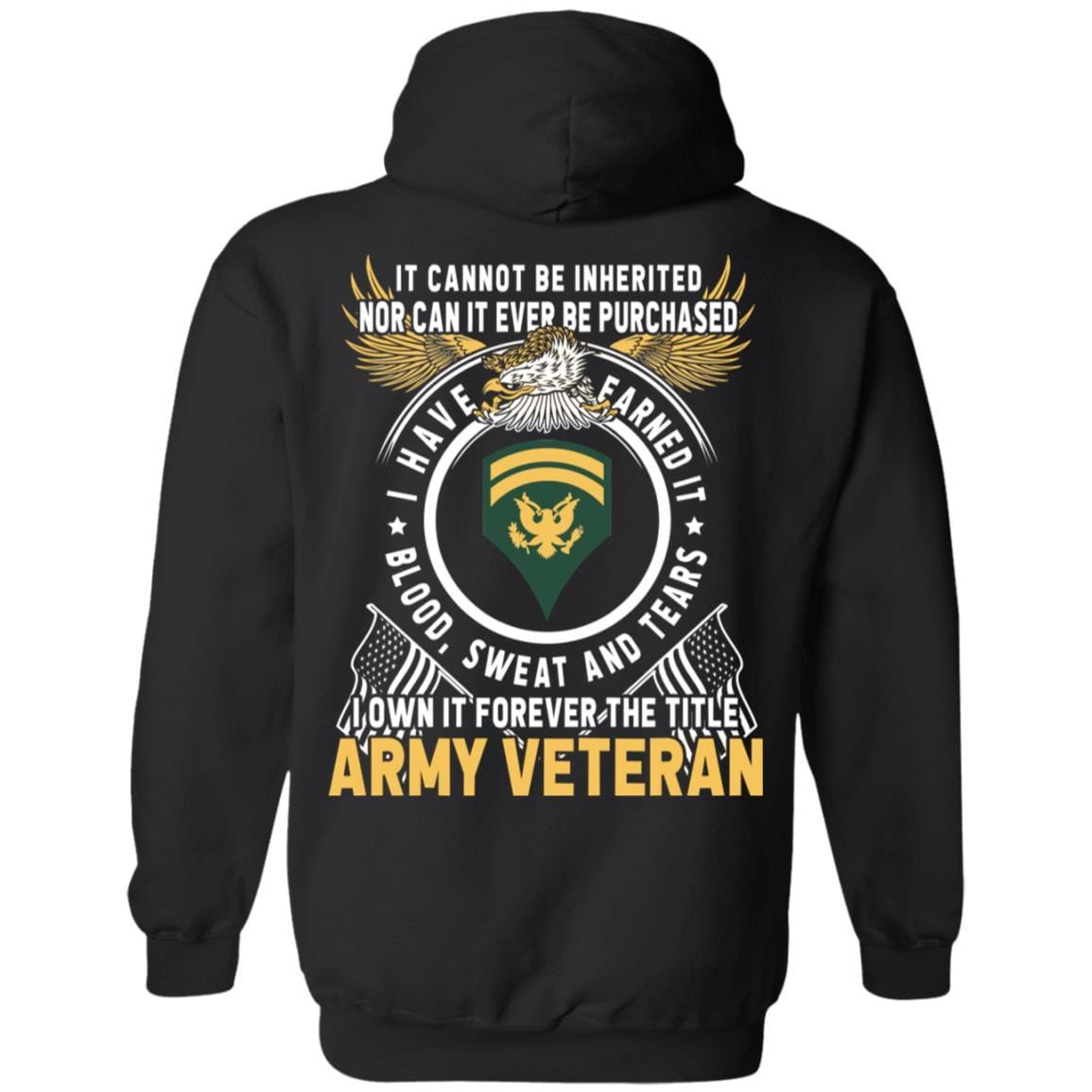 US Army E-6 SPC E6 Specialist Ranks T-Shirt For Men On Back-TShirt-Army-Veterans Nation