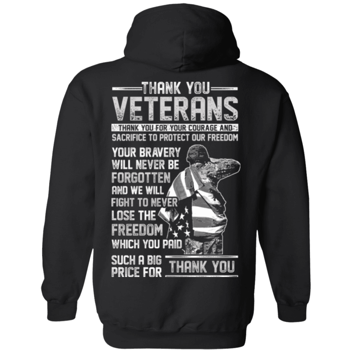 Military T-Shirt "Thank You Veterans"-TShirt-General-Veterans Nation