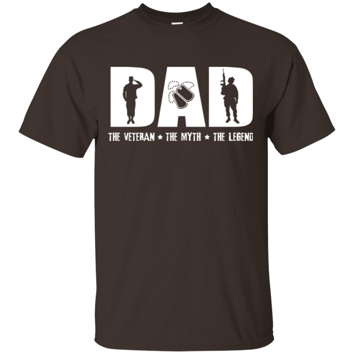 Military T-Shirt "DAD THE VETERAN - THE MYTH - THE LEGEND"-TShirt-General-Veterans Nation