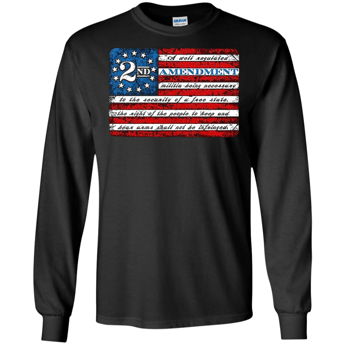 Military T-Shirt "2nd Amendment Flag"-TShirt-General-Veterans Nation