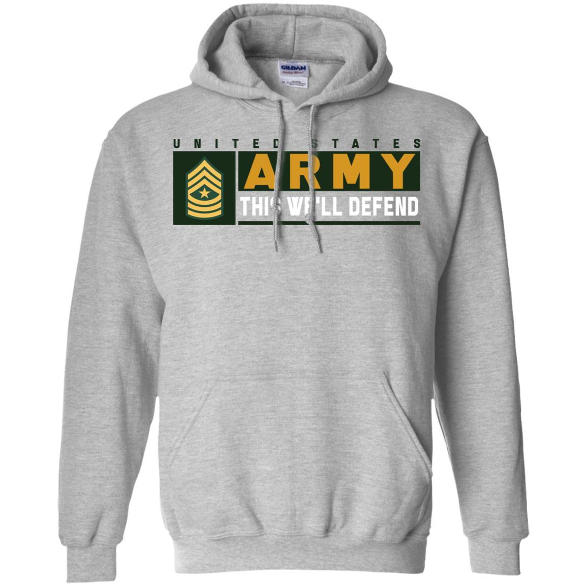 US Army E-9 SGM This We Will Defend Long Sleeve - Pullover Hoodie-TShirt-Army-Veterans Nation