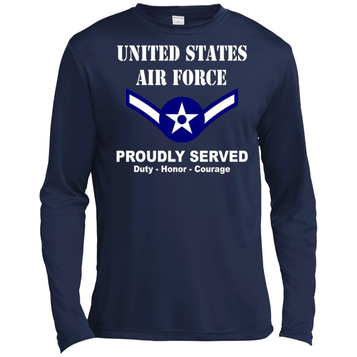 US Air Force E-2 Airman Amn E2 Ranks Enlisted Airman T shirt Sport-Tek Tall Pullover Hoodie - T-Shirt-TShirt-USAF-Veterans Nation