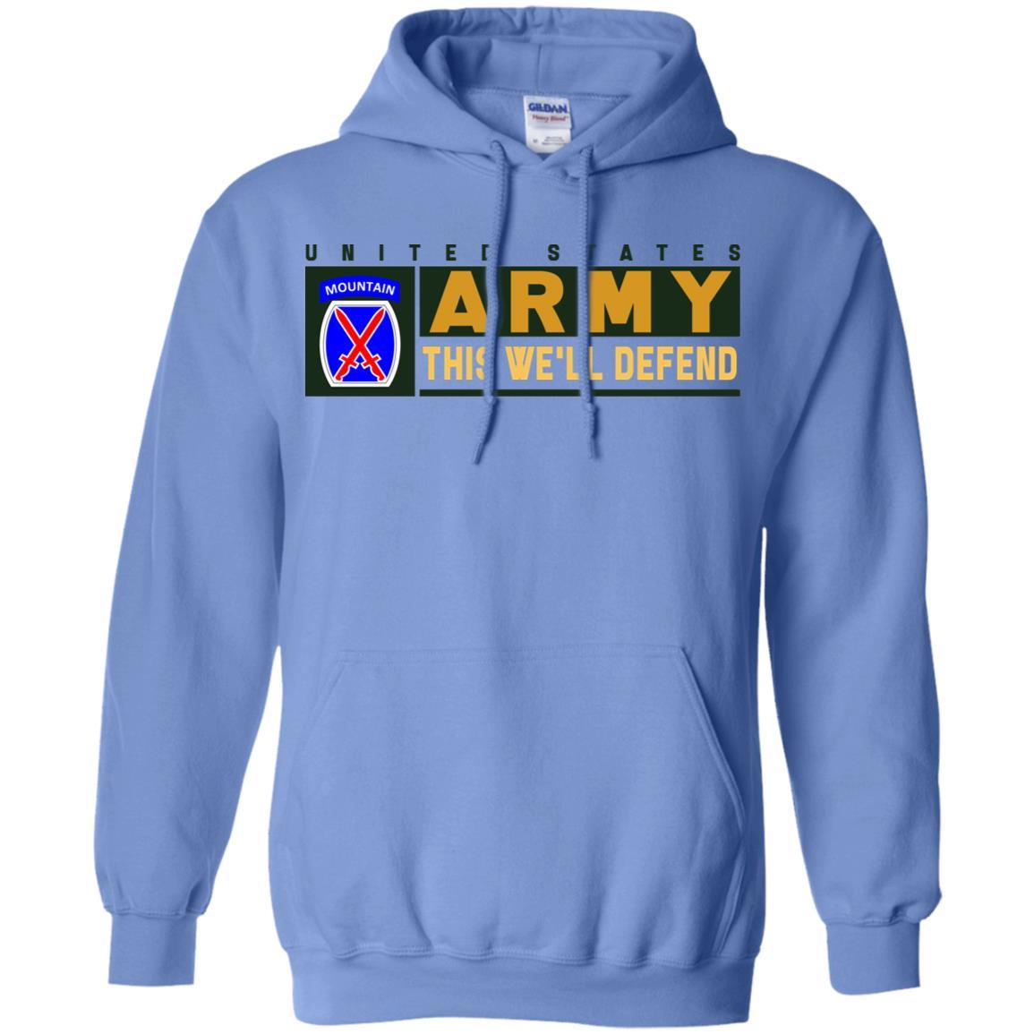 US Army 10th Mountain Infantry Division- This We'll Defend T-Shirt On Front For Men-TShirt-Army-Veterans Nation