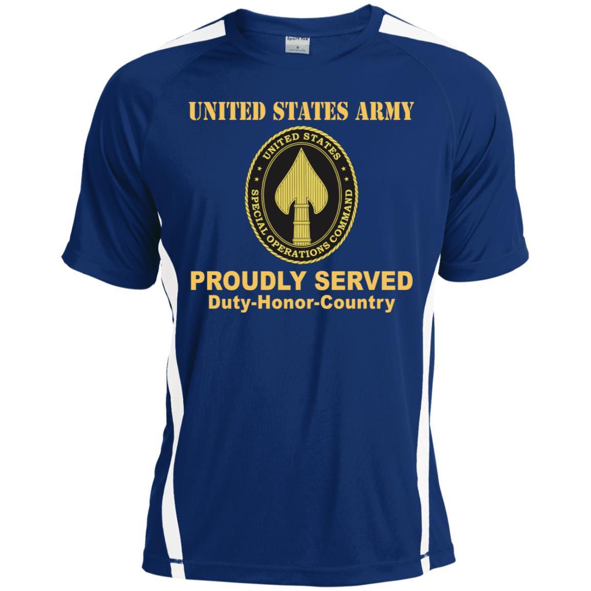 US ARMY USA ELEMENT SPECIAL OPERATIONS COMMAND- Proudly Served T-Shirt On Front For Men-TShirt-Army-Veterans Nation
