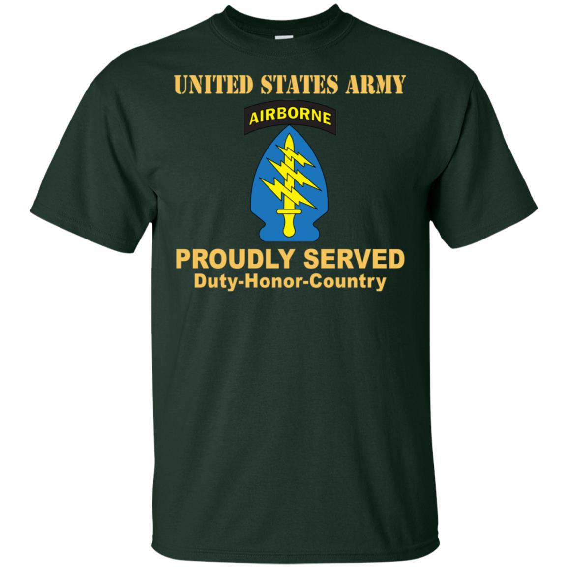 US ARMY SPECIAL FORCES GROUP CSIB- Proudly Served T-Shirt On Front For Men-TShirt-Army-Veterans Nation
