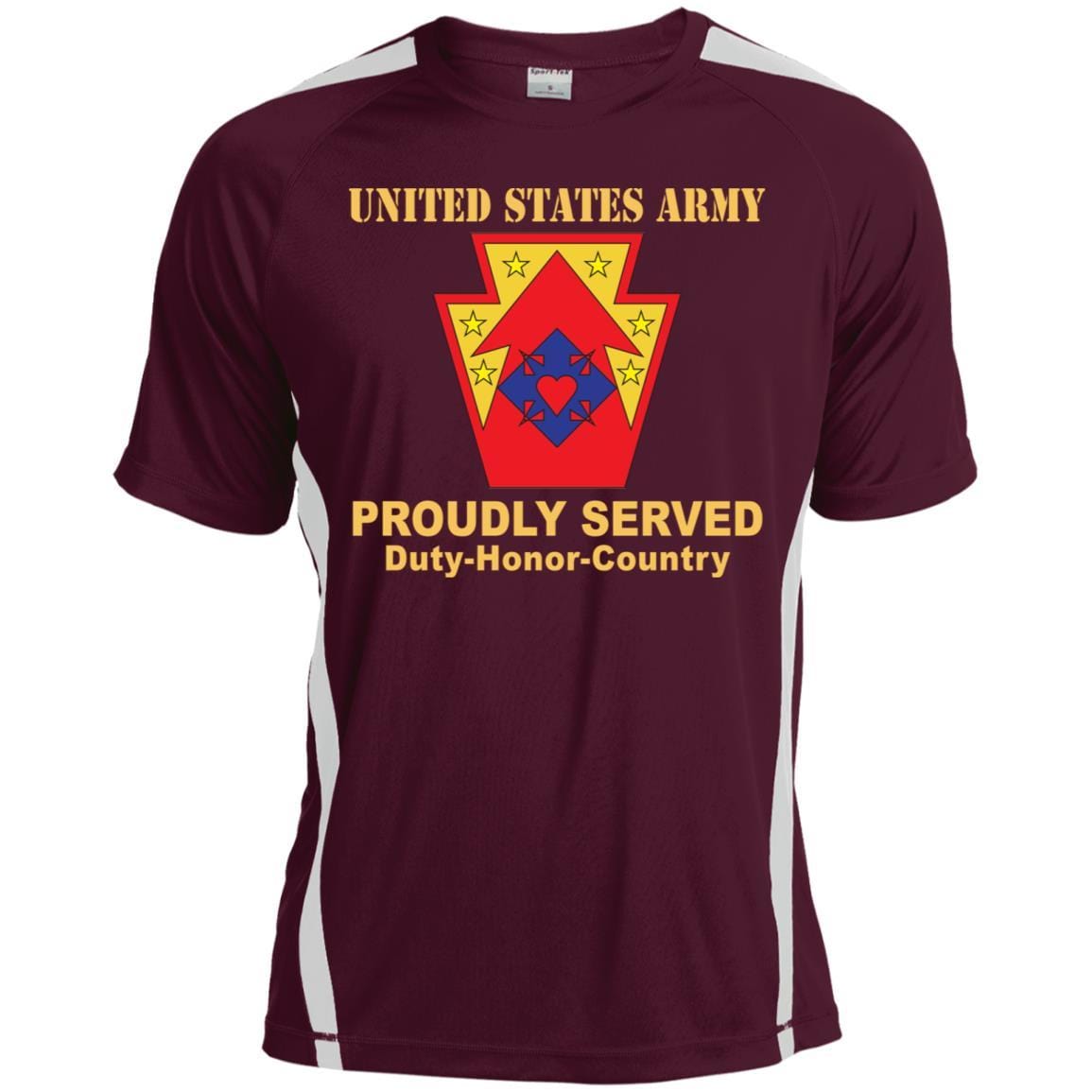 US ARMY 213 SUPPORT GROUP- Proudly Served T-Shirt On Front For Men-TShirt-Army-Veterans Nation