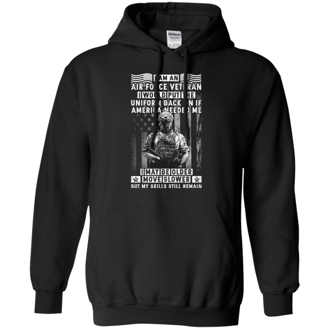 I am an Air Force Veteran Men Front T Shirt-TShirt-USAF-Veterans Nation