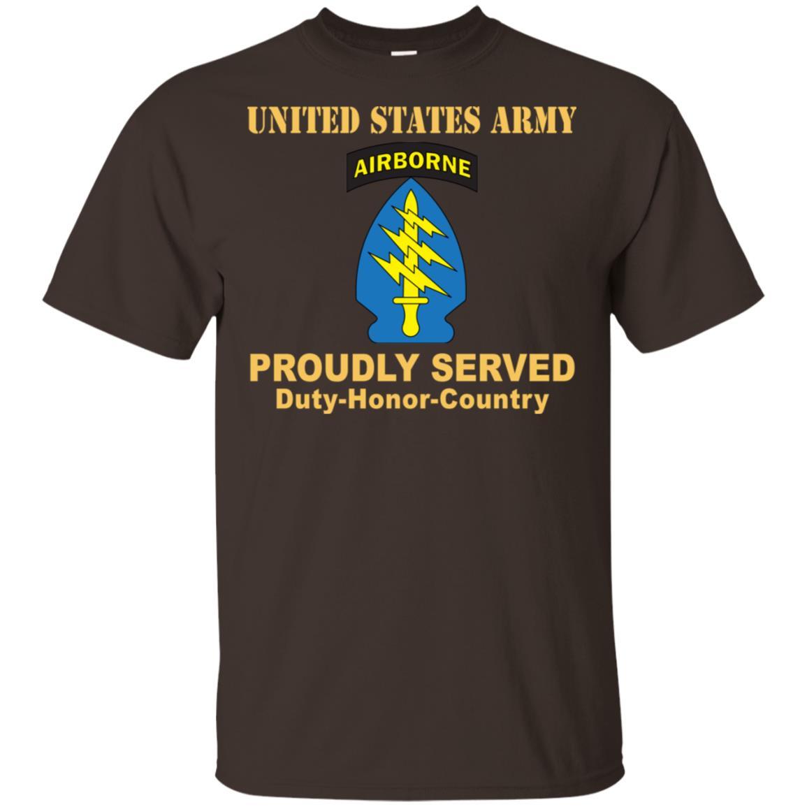 US ARMY SPECIAL FORCES GROUP CSIB- Proudly Served T-Shirt On Front For Men-TShirt-Army-Veterans Nation