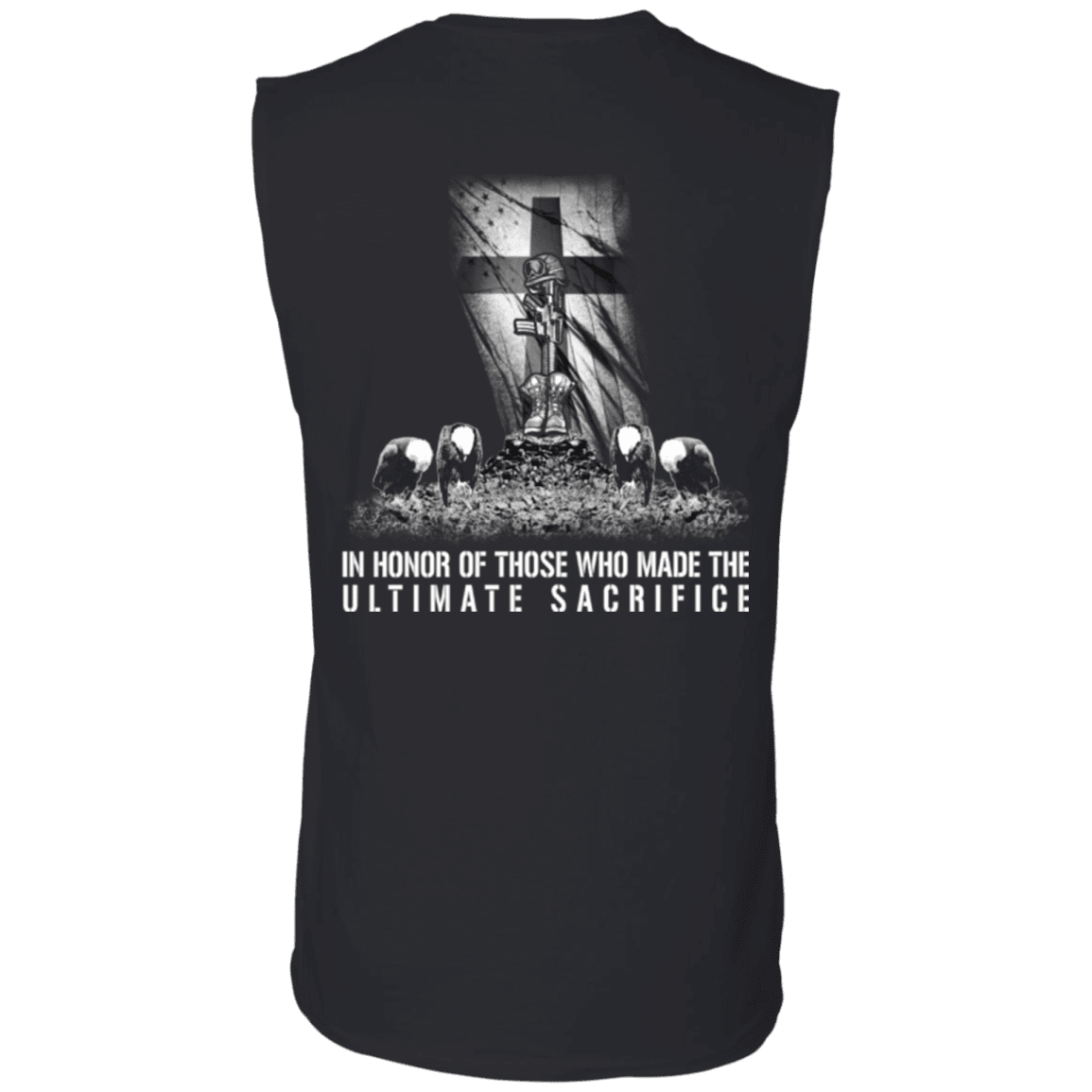 Military T-Shirt "Veteran - In Honor of Those Who Made The Ultimate Sacrifice"-TShirt-General-Veterans Nation