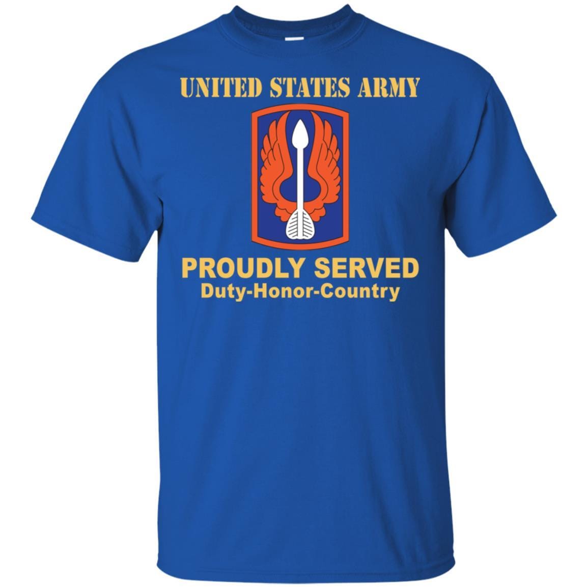 US ARMY 18TH AVIATION BRIGADE- Proudly Served T-Shirt On Front For Men-TShirt-Army-Veterans Nation