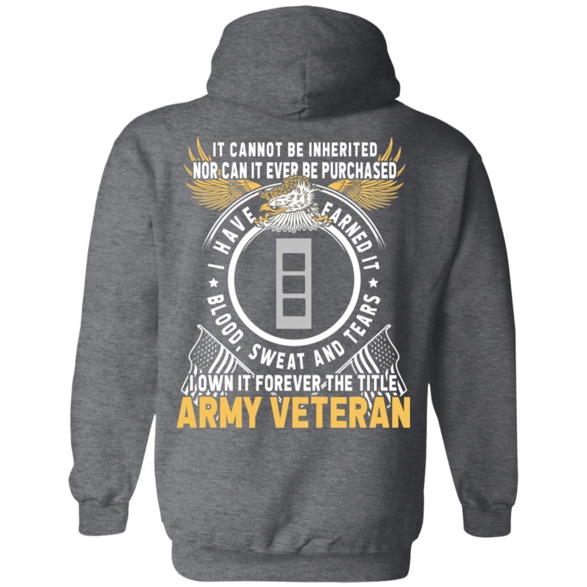 US Army W-3 Chief Warrant Officer 3 W3 CW3 Warrant Officer Ranks T-Shirt For Men On Back-TShirt-Army-Veterans Nation