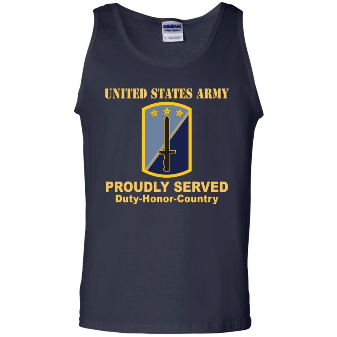 US ARMY 170TH INFANTRY BRIGADE- Proudly Served T-Shirt On Front For Men-TShirt-Army-Veterans Nation