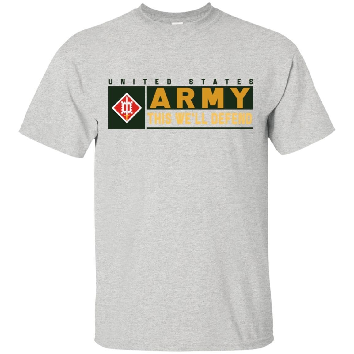 US Army 18TH ENGINEER BRIGADE- This We'll Defend T-Shirt On Front For Men-TShirt-Army-Veterans Nation