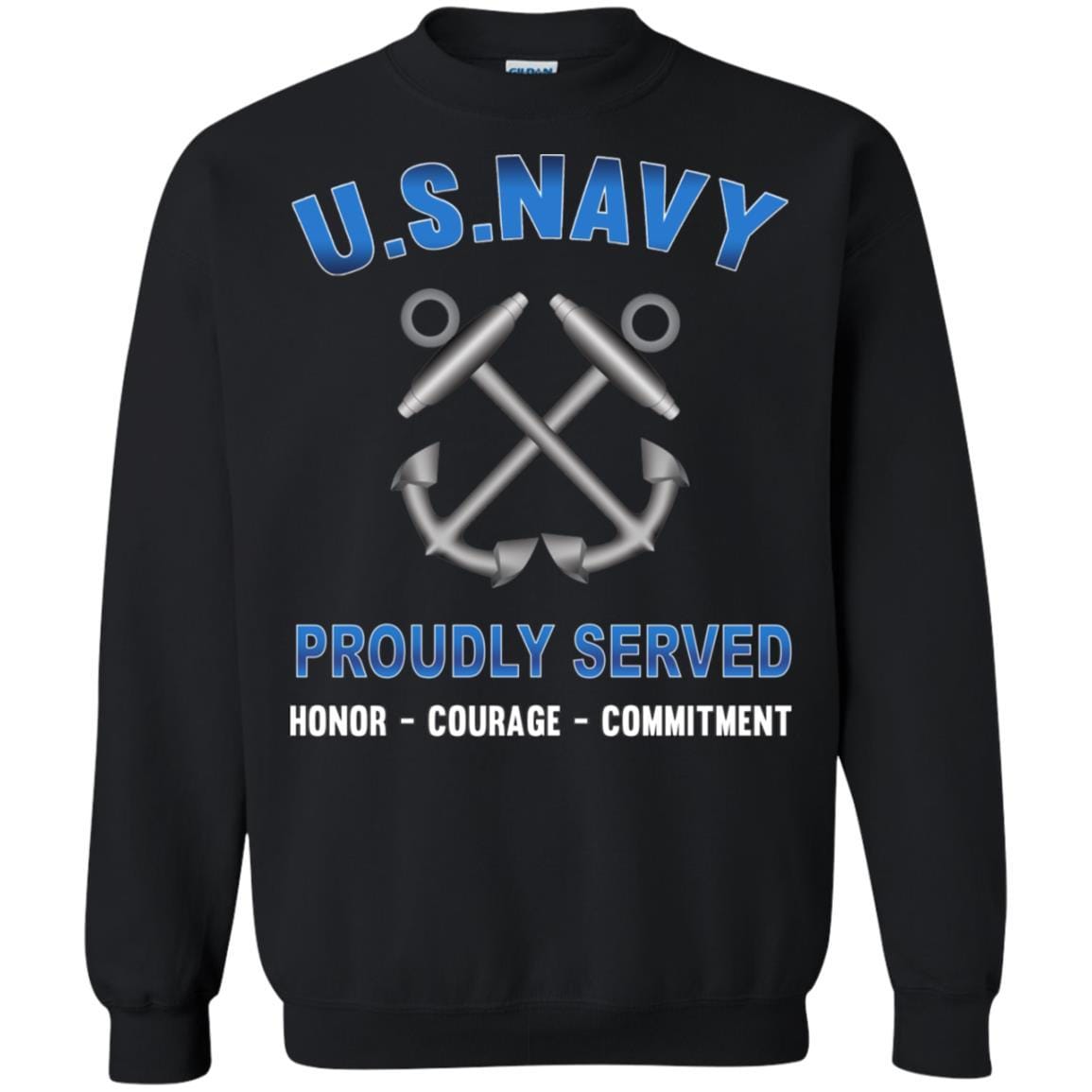 U.S Navy Boatswain's Mate Navy BM - Proudly Served T-Shirt For Men On Front-TShirt-Navy-Veterans Nation