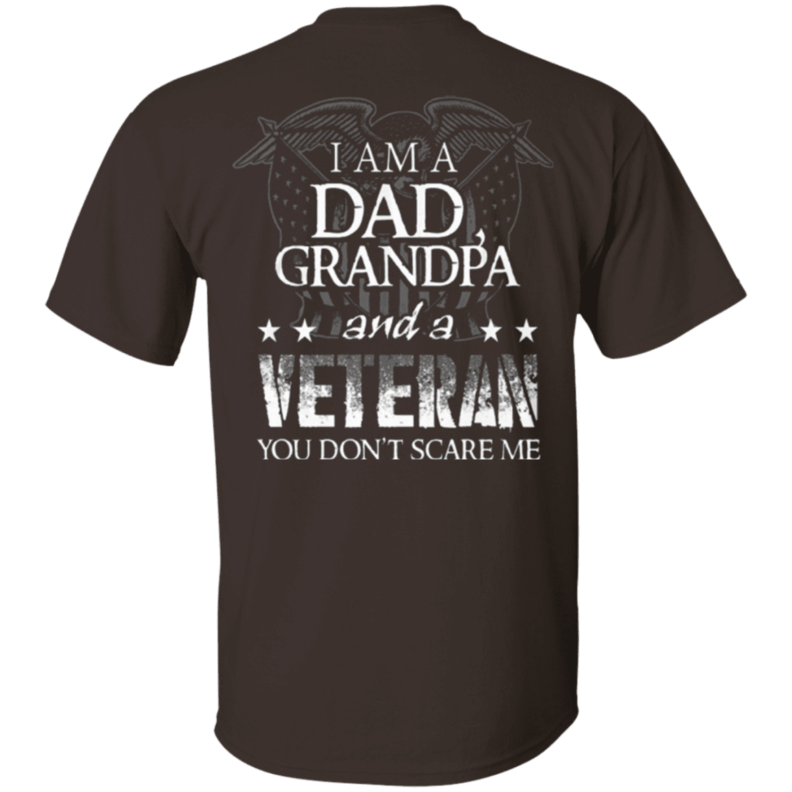Military T-Shirt "I am Dad Grandpa And A Veteran" - Men Back-TShirt-General-Veterans Nation