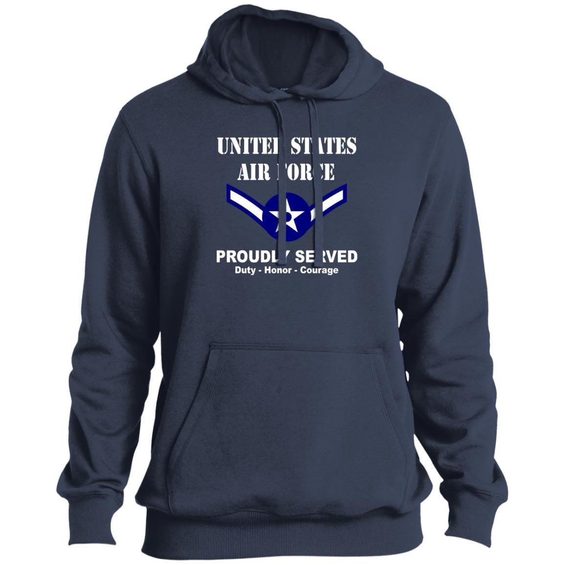 US Air Force E-2 Airman Amn E2 Ranks Enlisted Airman T shirt Sport-Tek Tall Pullover Hoodie - T-Shirt-TShirt-USAF-Veterans Nation